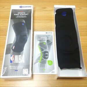 BAUERFEIND Sports Compression Knee Support NBA Black &‎ Blue Size XS